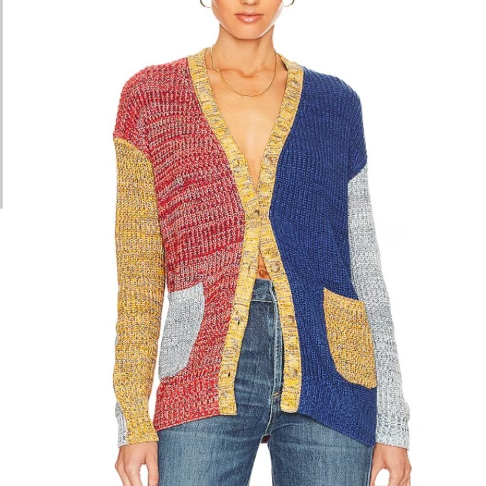 Solid & Striped The Riley Cardigan in applewood combo size small - Picture 2 of 9